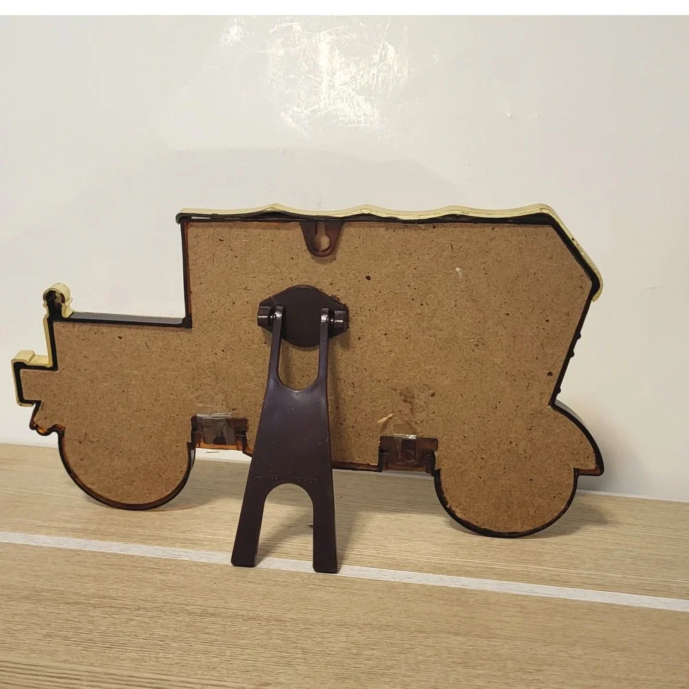 Vintage Novelty Antique Car Multi Photo Frame Tortoiseshell Gold Tone Hong Kong